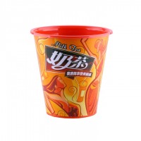 Disposable double wall style anti-scald paper plastic hot drink cup