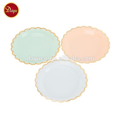 China supply party use colorful disposable foil paper plate buyer