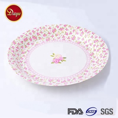 Wholesale price bulk disposable party tableware fancy paper plates dishes