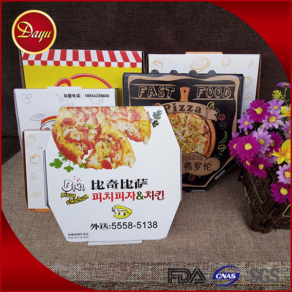 All types of cheap custom printed pizza box corrugated paper