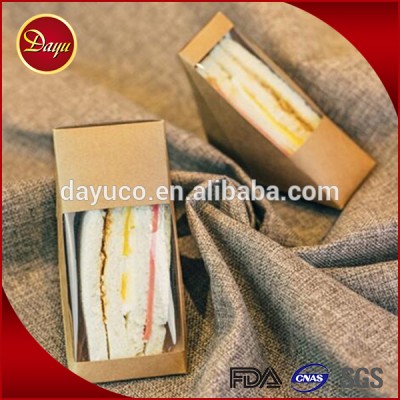 High quality kraft cardboard sandwich packaging cake box with window