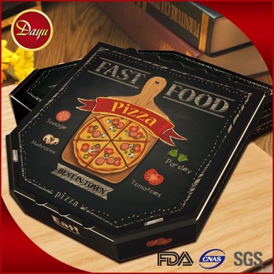 New design custom print takeaway pizza packaging paper box food