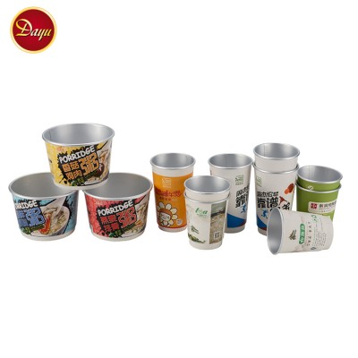 Wholesale custom aluminum foil printed soup bowl porridge paper cup