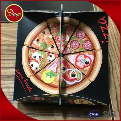 Funny printed handle pizza packing food box paper