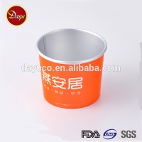 Custom print disposable soup cup packaging aluminum foil paper bowl