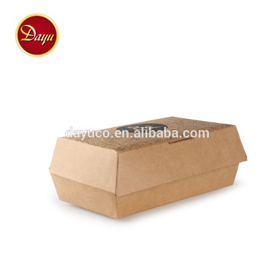 Clear window design triangle packaging kraft paper sandwich box