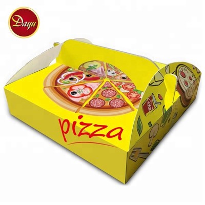 Different size custom logo printing cartoon paper pizza box carrier